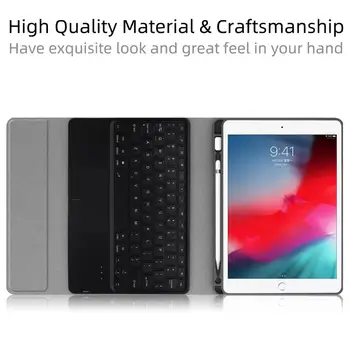 Touchpad Keyboard Case for iPad 8. generácie 10.2 Pro 10.5 2017 Vzduchu 3 10.5 2019 Kryt W Ceruzka držiteľa funda touchpad Klávesnica