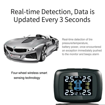 TPMS Smart Auto Monitorovania Tlaku v Pneumatikách Systém Interný Snímač s Cigareta/USB Poart Chargar Batérie Zmeniť Alarm, Senzor