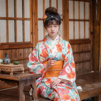 Tradičné Japonské kimono Formálne Kimono Tradičné Yukata retro kimono Cosplay Dievčenské Šaty