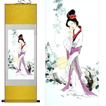 Tradičné Čínske dievča paintingPretty dievča, maľovanie na Home Office Dekorácie beautifull žena maľovanie