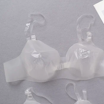 Transparentné bras Špeciálne Bralette trištvrte Pohára Jasné, Popruh Neviditeľná Podprsenka Ženy Sexy Bielizeň ZÁKONA priehľadné Plastové