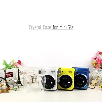 Transparentné Prípade Crystal Shell s Popruh pre Okamžité Mini70 Kamery Príslušenstvo pre Fuji Fujifilm Instax mini 70