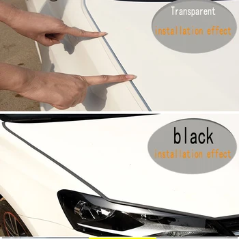 Transparentné, Čierne Auto, Zvukotesné Tesnenie Poklopu Medzera Pásy Pre BMW E46 E90 E60 E36 F20 X5 x1 Ford Focus 2 3 1 Peugeot 206 307 308 Saab