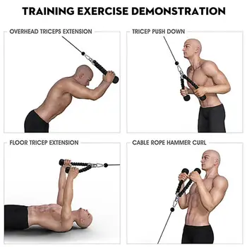 Triceps Lano Fitness Vybavenie Nylon Šnúrkou Biceps, Triceps Späť ramene Cvičenie Pre Domáce Posilňovne Rozbaľovacej Silu Trainning