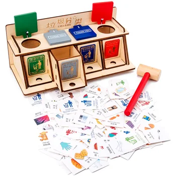 Triedenie odpadkov hračka Montessori raného vzdelávania vzdelávacie hračky mini koša poznanie učebných pomôcok získať základné životné zručnosti