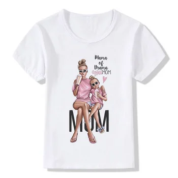 Tričko Príjemné Letné Super Mama Baby Girl Tričko Móde Chlapci T Košele Matka A Dieťa Milostný Život Krásny Tlač Kawaii Deti