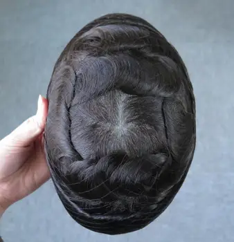 Tsingtaowigs Ultra Super tenkej pokožky V slučky zásob Ľudských vlasov muži toupee / parochňu vlasy náhradné pre mužov , vlasy mužov systému
