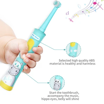 TU-MEGA elektrická zubná kefka pre deti detský automatické zubná kefka detský zubná kefka detská Hudobná Otáčania Typ nepremokavé