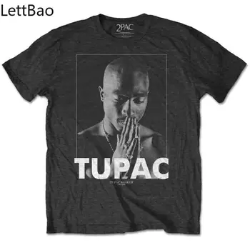 Tupac Modliť sa, Hip-Hop, Rap Hudba 2Pac Pánske Čierne tričko Harajuku Muži/Ženy T-Shirts Bežné Tee Tričko Leto, Bavlna Top