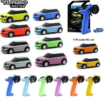 Turbo Závodné 1:76 Farebné RC Auto Mini Plný Proporcionálne S Diaľkovým Elektrické RTR Auta Kontroly Hračky Pre Deti a Dospelých