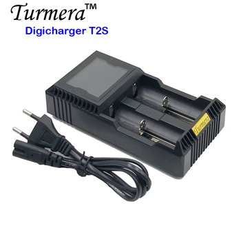 Turmera 18650 batérie, nabíjačky pre 26650 21700 18500 18350 14500 NI-MH, NI-CD a A AA battery18650 nabíjačky batérií, lcd T2S/T4S