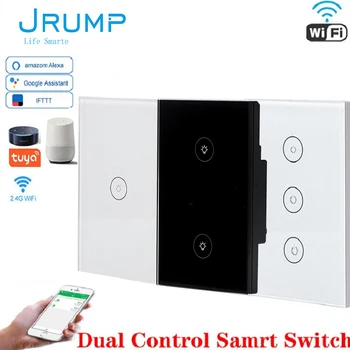 Tuya Dual-control, Smart Switch Smart touch switche, ktoré môžu vzájomne kontrolovať rovnakom svetle prepínače Pracujú s Alexa Domovská stránka Google