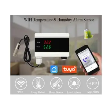 Tuya Smart home Teplota Vlhkosť Alarm Senzor Teplomer Vlhkomer Detektor Domov Digitálny Displej Android App Upozornenie