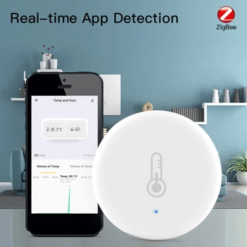 Tuya Smart Home ZigBee Smart Teplota A Vlhkosť, Senzor Napájaný Z Batérií Zabezpečenia Pomocou Inteligentného Života Alexa Google Home Security