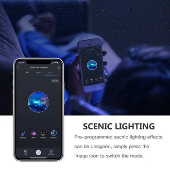 Tuya Smart Star Projektor, WiFi Laserová Hviezdne Nebo Projektor LED Nočné Svetlo Mávali Farebné APP Bezdrôtové Ovládanie Alexa Kompatibilné
