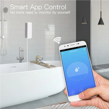 Tuya WiFi Smart Povodňových Senzor Úniku Vody Detektor Povodňového Prietoku Upozornenie Bezpečnostný Alarm Systém Inteligentného Života Aplikáciu Diaľkové Ovládanie