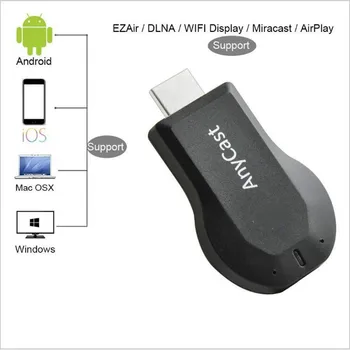 Tv stick Anycast m2 Plus Miracast Bezdrôtový kompatibilný s HDMI 1080p Displej Wifi Zrkadlo Prijímač dongle pre ios a android