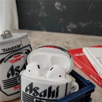 Tvorivosť Japonský Asahi Pivo Slúchadlá Prípade AirPods 1 2 3 Pro Prípade Silikónové Bezdrôtové Bluetooth Slúchadlá obal