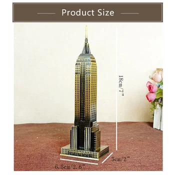 Tvorivá Európa Empire State Building Model Kovového Domáce Dekorácie Príslušenstvo Figúrky Miniatúry Vybavenie Plavidla Dary