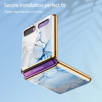 Tvrdené Sklo Násobne obal Pre Samsung Galaxy Z Fold 2 Flip 5G Prípade Luxusné Lode Okraji Pevný Ochranný Kryt Pre Samsung Z Flip