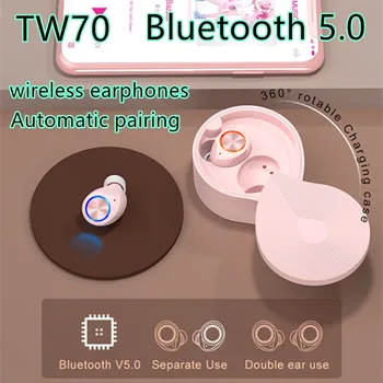TW70 TWS bezdrôtové slúchadlá Bluetooth Slúchadlá Podporu siri hovor Vodotesné slúchadlá Redukcia Šumu Slúchadlá Pre iPhone Xiao