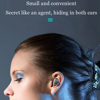TWS Bezdrôtová In-Ear Headset na Zníženie Hluku, Bluetooth Stereo Športové Nepremokavé, Vhodné Pre Dievča, Super Mini Slúchadlá