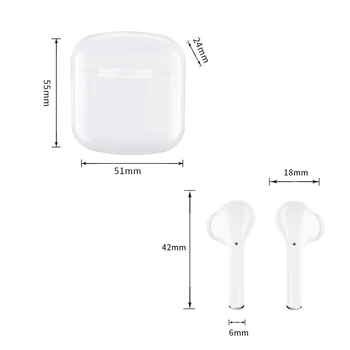 TWS Vysokej Kvality Dotykové Ovládanie Bezdrôtových Športové Headset Bluetooth Slúchadlo Letísk Prípade S Mic Pre Xiao Šumu