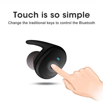 TWS4 Bluetooth Headset Športové Nepremokavé Bezdrôtové Bluetooth Slúchadlá S Nabíjanie Bin Mini In-Ear Pody Pre Samsung Huawei