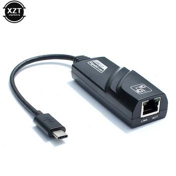 Typ C do RJ45 LAN Sieťové Karty Reverzibilné USB 3.1 Rozhranie USB (- C) RJ45 100/1000Mbps Gigabit Ethernet LAN Siete hot predaj