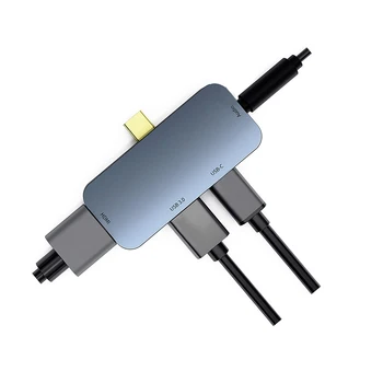 Typ-c-HDMI Rozbočovač USB3.0 Hliníkovej Zliatiny pre Prenosné Myši, Klávesnice Office GK99