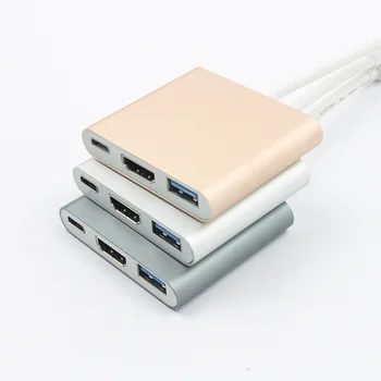 Typ C Pre Adaptér HDMI Conventer Mužov a Žien USB Pásky-C, HDMI 3 Porty 3 V 1 Káblov Rozbočovač pre PC, Notebooku, v Tabletoch hdmi kábel