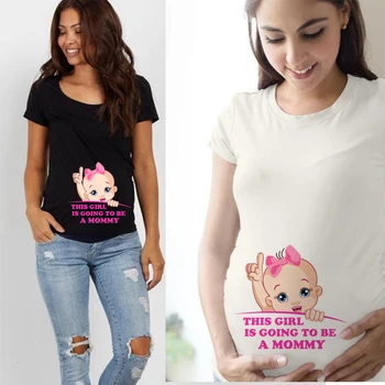 Táto Dievčina Sa Chystá Byť Mama Lete Materstva, Tehotenstva T Shirt Ženy Čaj List Tlač Tehotné Oblečenie Funny T-shirt