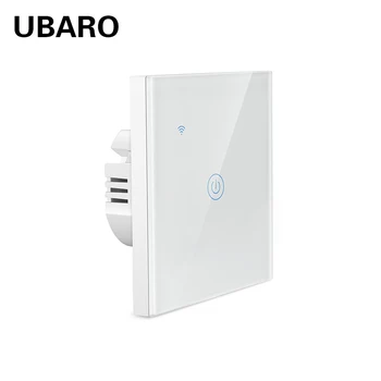 UBARO EÚ Tvrdené Sklo Panel Wifi Phone Tuya Smart Home Dotykový Spínač Alexa Ovládanie Hlasom Nintendo Svetlo Inteligentné Spínače 1 G