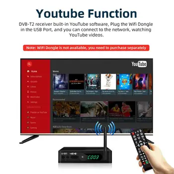 UBISHENG HD 1080P DVB-T2 Mini Set-Top Box STB T2 TV BOX Pre Rusko, Ukrajina A Ďalšie Krajiny