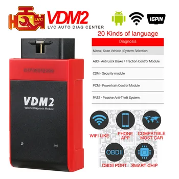 UCANDAS VDM2 úplné systémy Auto OBD2 Diagnostický nástroj, Skener Najnovšie V3.9 Wifi Na Android VDM II VDM 2 aktualizovať zadarmo PK M diag