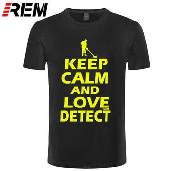 UDRŽAŤ POKOJ DETEKCIU KOVOV Detektor Funny T-Shirts Mužov Značky Oblečenie Casual Módy Krátkym Rukávom pánske Tričko