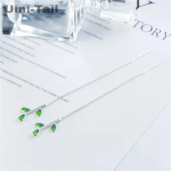 Uini-chvost 2018 hot nový produkt 925 čistého striebra pobočky bud drop glazúra ucho line Čínsky štýl, módne dynamické vysoko kvalitné šperky