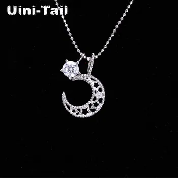 Uini-Chvost horúca novinka 925 sterling silver duté hviezdy, mesiac a mesiac micro-intarzované náhrdelník módne divoký temperament šperky ED057