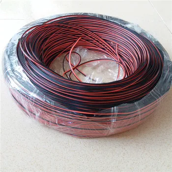 UL2468 Elektrického drôtu 2 core 18/20/22/24/26AWG drôt 300V pocínované medené, červené/čierne reproduktorový kábel audio kábel, izolácia Signál line