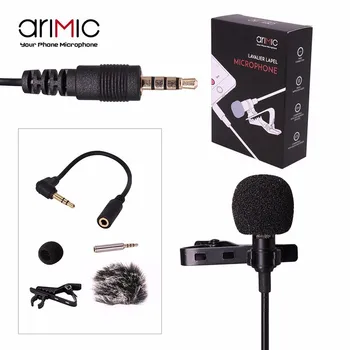 Ulanzi Arimic 1,5 M/6M Clip-on Lavalier Klope Mikrofón Kondenzátora Mic TRRS Adaptér Kábel pre iPhone Smartphone Android/iPad/DSLR