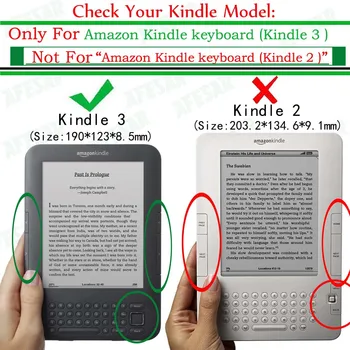Ultra Slim Prípade koženým poťahom pre Capa Amazon Kindle 3 3. Gen Klávesnice eReader Kindle3 Flip folio knižné magnetické Prípade