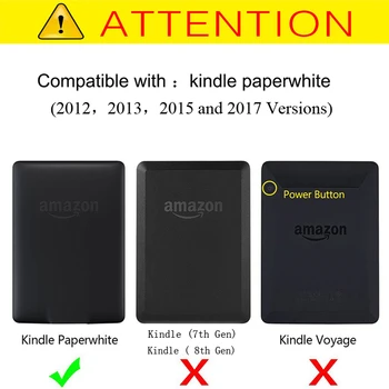 Ultra Slim puzdro pre Amazon Kindle Paperwhite 1 2 3 2013 2017 6inch eReader Plnú Ochranu Auto Spánku Kryt +Fólia+dotykové Pero