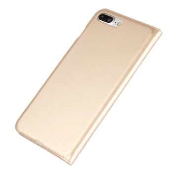 Ultra-tenké business ochranný kryt závesu telefón prípade okna-typ flip prípade pu kožené puzdro pre Apple iPhone 7 8 Plus