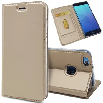 Ultra Tenké Peňaženku Stáť Kryt PU Kože Flip puzdro Pre Huawei P10 Lite BOL-LX1 Telefón Príslušenstvo
