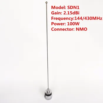 Ultradio Vysokej Kvality SDN1 Mobile/Auto Rádio Anténa 2.15 dBi Vysoký Výkon 100W Dual Band 144/430Mhz NMO Konektor pre Walkie Talkie