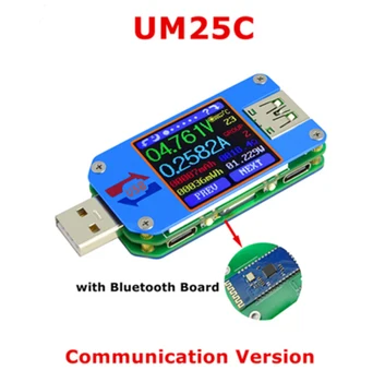 UM25 UM25C pre APLIKÁCIU USB 2.0 Typu C LCD Voltmeter ammeter napätie prúd merač nabitia batérie opatrenie kábel odpor Tester