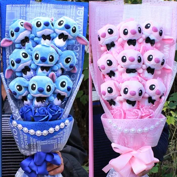 Umelé modré, ružové a kvetinové kytice mini kyticu plyšové hračky hodváb mydlo svadobné kytice Valentín svadobné dekorácie