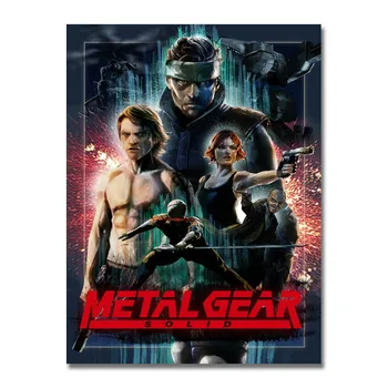 Umenie Hodvábu Alebo Plátno Tlačiť Metal Gear Solid V Horúca Hra Plagát 13x18 24x32 palcový Pre Izba Dekor Dekorácie-006