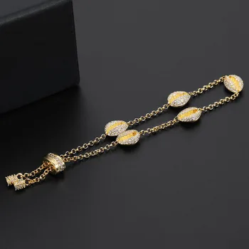 UMGODLY Luxusné Značky Conch Shell Abalone Náramok Zlatej Farby Cubic Zirconia Ženy Módne Šperky