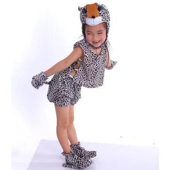 Umorden Cartoon Zvierat Leopard Kostýmy Výkon Oblečenie Kombinézach Deň Detí Halloween Kostýmy pre Deti Deti